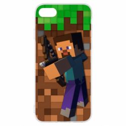 Чехол для iPhone SE 2020 Steve from game Minecraft - PrintSalon