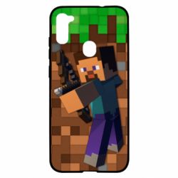 Чехол для Samsung A11/M11 Steve from game Minecraft - PrintSalon