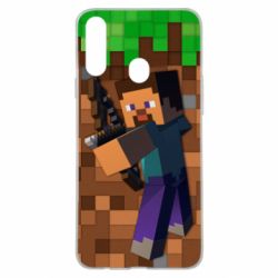 Чехол для Samsung A20s Steve from game Minecraft - PrintSalon