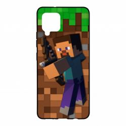 Чехол для Samsung A42 5G Steve from game Minecraft - PrintSalon