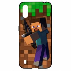 Чехол для Samsung A01/M01 Steve from game Minecraft - PrintSalon