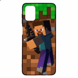 Чехол для Samsung M51 Steve from game Minecraft - PrintSalon