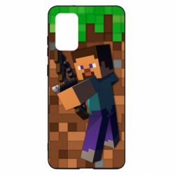 Чехол для Samsung S20+ Steve from game Minecraft - PrintSalon
