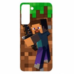 Чехол для Samsung S21 Steve from game Minecraft - PrintSalon