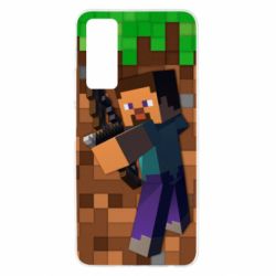 Чехол для Huawei P Smart 2021 Steve from game Minecraft - PrintSalon
