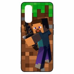 Чехол для Oppo Find X2 Steve from game Minecraft - PrintSalon