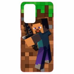 Чехол для Xiaomi Redmi Note 10 Pro Steve from game Minecraft - PrintSalon