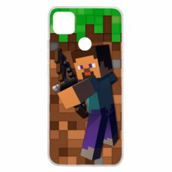 Чехол для Xiaomi Redmi 9c Steve from game Minecraft - PrintSalon