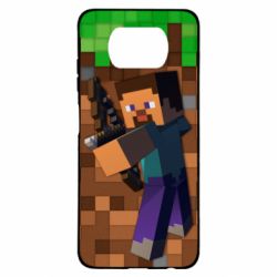 Чехол для Xiaomi Poco X3 Steve from game Minecraft - PrintSalon