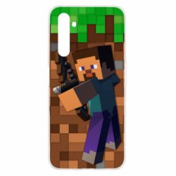 Чехол для Realme 6 Steve from game Minecraft - PrintSalon