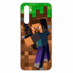 Чехол для Realme 6 Pro Steve from game Minecraft - PrintSalon