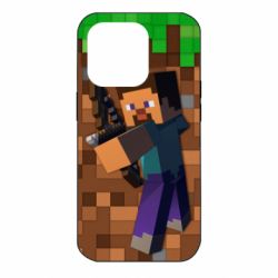 Чехол для iPhone 14 Pro Steve from game Minecraft - PrintSalon
