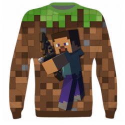 3D свитшот Steve from game Minecraft - PrintSalon