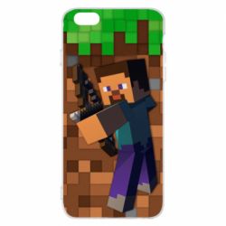 Чехол для iPhone 6 Plus/6S Plus Steve from game Minecraft - PrintSalon