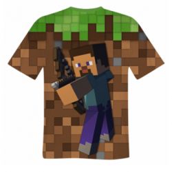 Мужская футболка 3D Steve from game Minecraft - PrintSalon