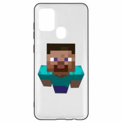 Чехол для Samsung A21s Steve from Minecraft - PrintSalon