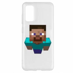Чехол для Samsung S20 Steve from Minecraft - PrintSalon