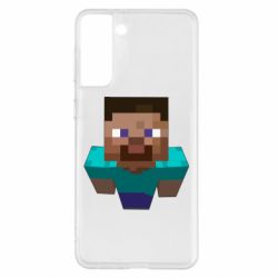 Чехол для Samsung S21+ Steve from Minecraft - PrintSalon