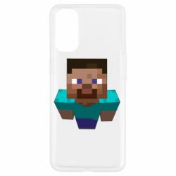 Чехол для Oppo Reno 4 Steve from Minecraft - PrintSalon