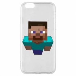 Чехол для iPhone 6/6S Steve from Minecraft - PrintSalon