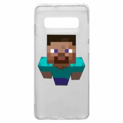 Чехол для Samsung S10+ Steve from Minecraft - PrintSalon