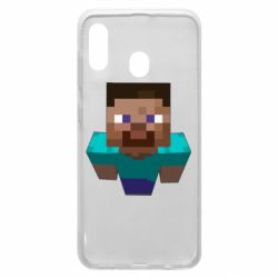 Чехол для Samsung A20 Steve from Minecraft - PrintSalon