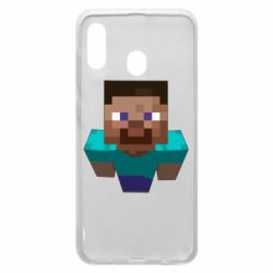 Чехол для Samsung A30 Steve from Minecraft - PrintSalon