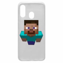 Чехол для Samsung A40 Steve from Minecraft - PrintSalon