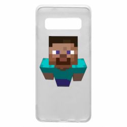 Чехол для Samsung S10 Steve from Minecraft - PrintSalon