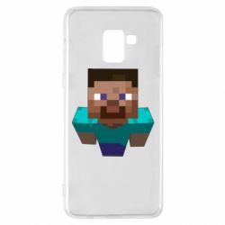 Чехол для Samsung A8+ 2018 Steve from Minecraft - PrintSalon