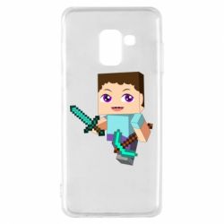 Чохол для Samsung A8 2018 Steve minecraft - PrintSalon
