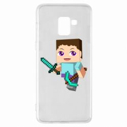 Чохол для Samsung A8+ 2018 Steve minecraft - PrintSalon