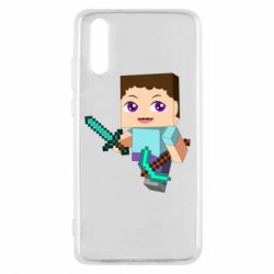 Чохол для Huawei P20 Steve minecraft - PrintSalon