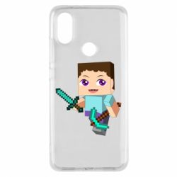 Чохол для Xiaomi Mi A2 Steve minecraft - PrintSalon