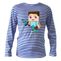 Тельняшка с длинным рукавом Steve minecraft