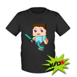 Дитяча футболка Steve minecraft - PrintSalon