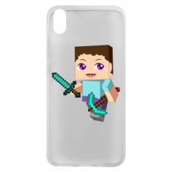 Чохол для Xiaomi Redmi 7A Steve minecraft - PrintSalon
