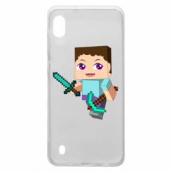 Чохол для Samsung A10 Steve minecraft - PrintSalon