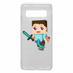 Чохол для Samsung S10 Steve minecraft - PrintSalon