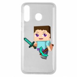 Чохол для Samsung M30 Steve minecraft - PrintSalon