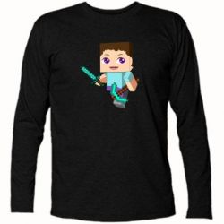 Футболка з довгим рукавом Steve minecraft - PrintSalon