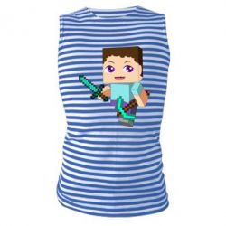 Майка-тільняшка Steve minecraft - PrintSalon