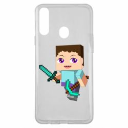 Чохол для Samsung A20s Steve minecraft - PrintSalon