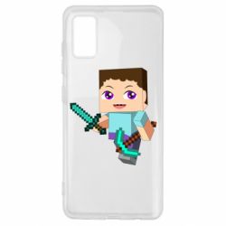 Чохол для Samsung A41 Steve minecraft - PrintSalon