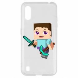 Чохол для Samsung A01 / M01 Steve minecraft - PrintSalon