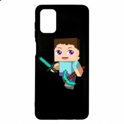 Чохол для Samsung M51 Steve minecraft - PrintSalon