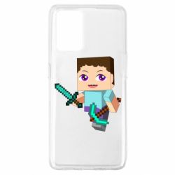 Чохол для Oppo A74 4G Steve minecraft - PrintSalon