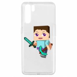 Чохол для Oppo A91 / Reno3Steve minecraft - PrintSalon