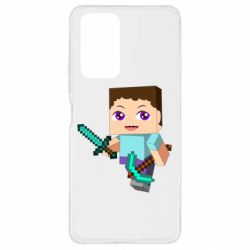Чохол для Xiaomi Redmi Note 10 Pro Steve minecraft - PrintSalon