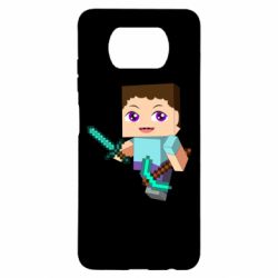 Чохол для Xiaomi Poco X3 Steve minecraft - PrintSalon